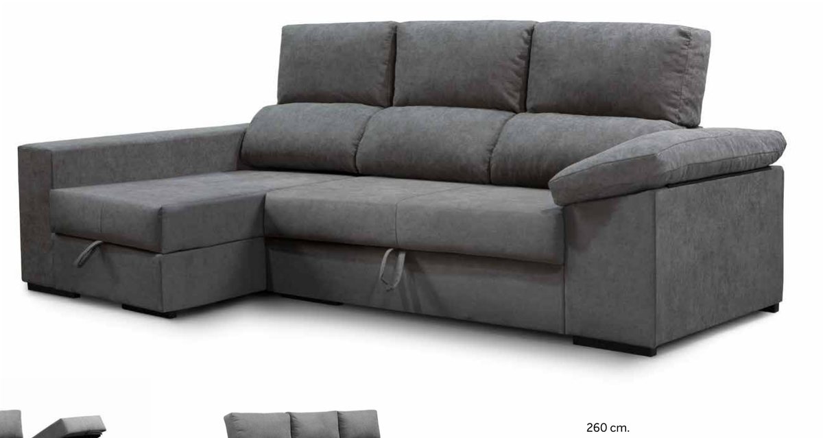 Aston reversible chaise longue with pull-out