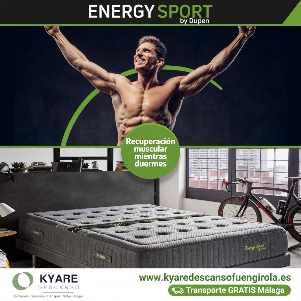 Colchón Energy Sport by Dupen pensado para la recuperación del deportista